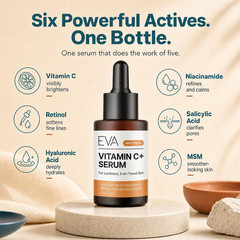Eva Naturals Vitamin C Serum for Face – anti Aging Dark Spot Remover & Corrector