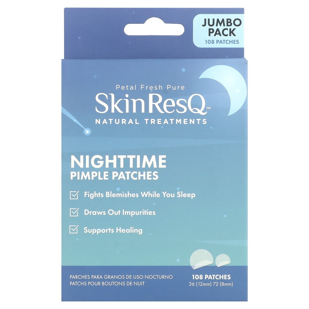 SkinResQ™ Natural Treatments, Nighttime Pimple Patches, 108 Patches