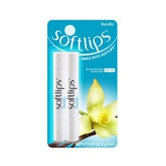 4 Twin Packs Softlips Lip Protectant Balm Sunscreen Spf 20 Vanilla