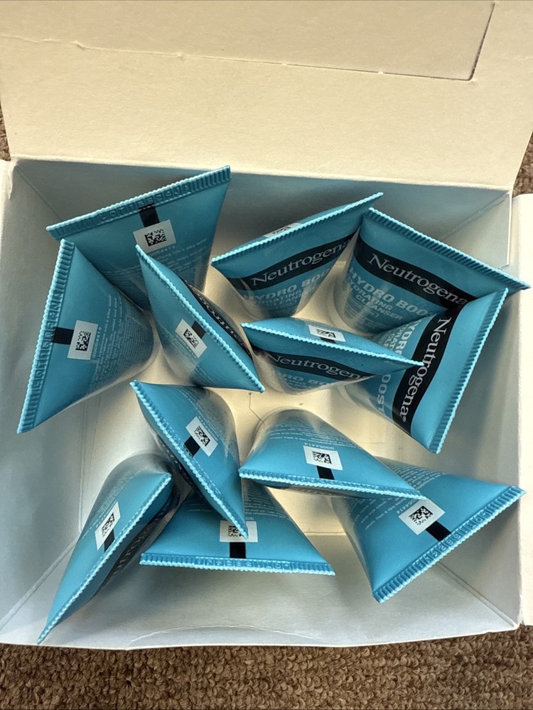 12 Pcs Neutrogena Hydro Boost Hydrating Gel Cleanser Frag Free Travel Sz 0.5
