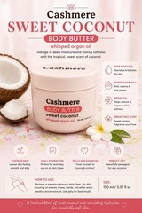 Cashmere Dreams Collection Hydrating Argan Oil Body Butter 4pc Set 150 mL