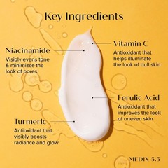 Medix 5.5 Vitamin C Cream + Niacinamide Brightening Lotion 15 Fl Oz