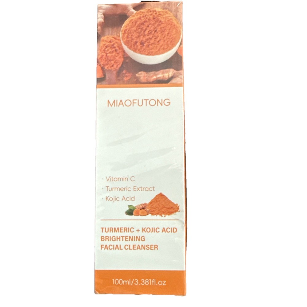 Miaofutong Facial Cleanser And Soap Turmeric Kojic Acid Vitamin C New @69