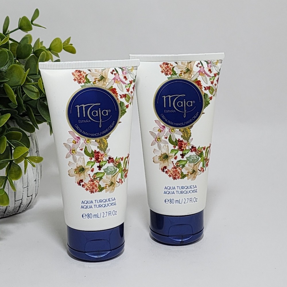 Maja Aqua Turquoise Hand Cream Aqua Turquesa Locion Para Manos 2.7 fl oz 2-PK