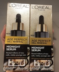 2 L&rsquo;OREAL ANTI-AGING AGE PERFECT CELL RENEWAL MIDNIGHT SERUM ANTIOXIDANT 1X2 2OZ