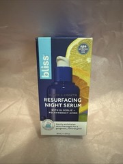 Bliss Renew & Smooth Glycolic + Polyhydroxy Acid Night Serum 1.0 fl oz 30 mL NEW