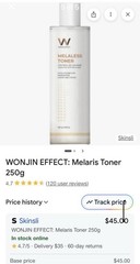 Wonjin Effect Melaless Toner 8.81FL OZ NIB