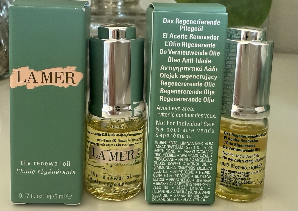2x Fresh & Authentic La Mer The Renewal Oil 0.17oz /5ml Each Brand New In Box.