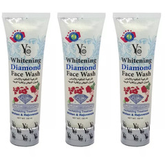 YC Whitening Diamond Face Wash For Unisex Glow skin naturally 3 pack 100 ml
