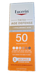 Eucerin Tinted Age Defense SPF 50 Face Sunscreen 2.5oz Exp 02/2028 Opened Once