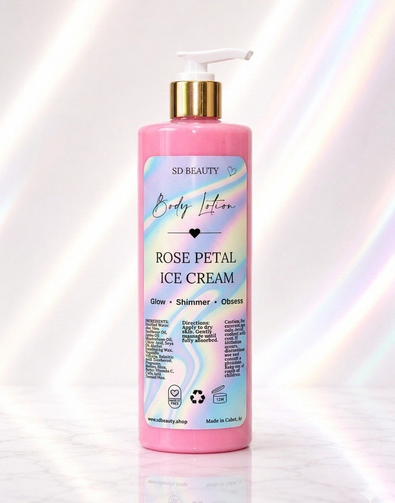 Brand new , Rose Petal Ice Cream Body Lotion – Moisturizing – Strong Fragrance