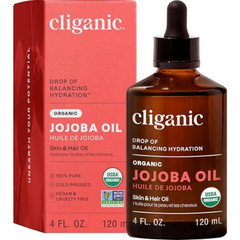 Cliganic Organic Jojoba Oil, 100% Pure (4oz) | Moisturizing for Face, Hair, Skin