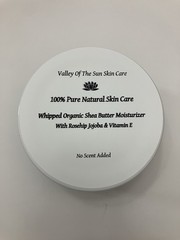 Whipped Organic Shea Body Butter 100% All Day All Natural Moisturizer 8oz Jar
