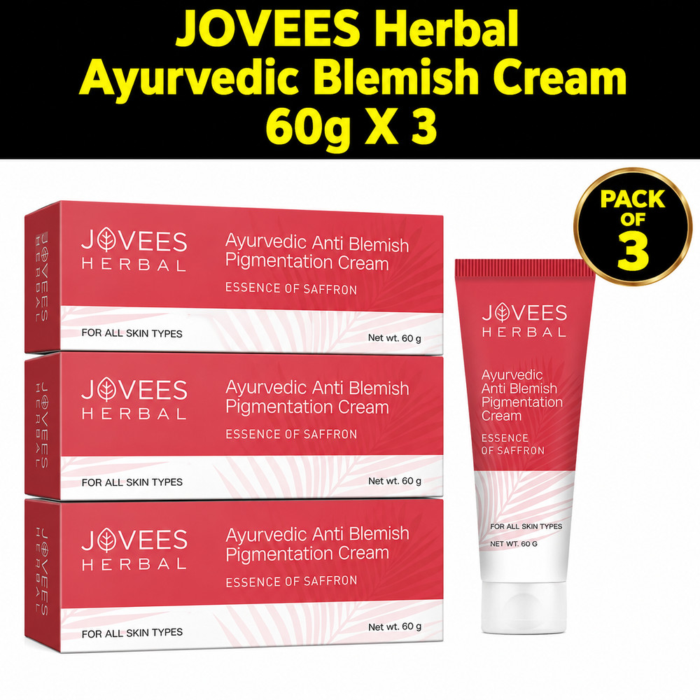 3X Jovees HERBAL AYURVEDIC Anti-Blemish Pigmentation Cream 60g X 3 PACK