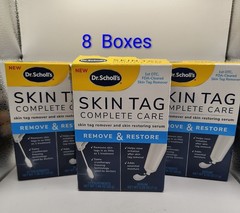8 Boxes Dr. Scholl&rsquo;s Skin Tag Remover Complete Care Remove & Restore Ex1/27 Bulk