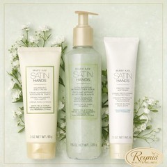 🌸Mary Kay Satin Hands Set White Tea & Citrus Shea Butter Cream Scrub & Softener