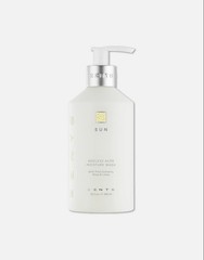 Ore Ageless Aloe Moisture Wash-exfoliating sugar cane and apple extracts.