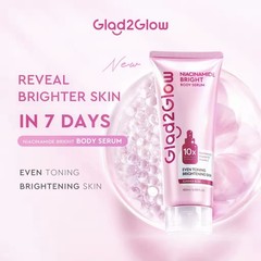 Glad2Glow Niacinamide Body Serum (180ml) Lightweight Vitamin B5 & E Moisturizer