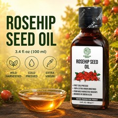 100% Pure Cold Pressed Rosehip Seed Oil Extra Virgin Face Hair Body Food Grade 1