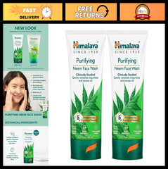 Purifying Neem Face Wash for Normal to Oily Skin – Gentle Facial Cleanser, 2pk
