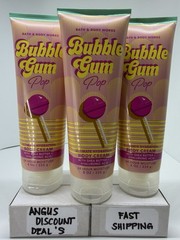 BATH & BODY WORKS BUBBLE GUM POP “3 Pack” ULTIMATE HYDRATION CREAM LOTION 8 OZ