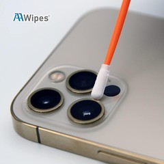 2.8&Prime; Cleaning Polyester Swabs (100 pcs, Orange, Length/Swab Head Width=72 mm/3.7