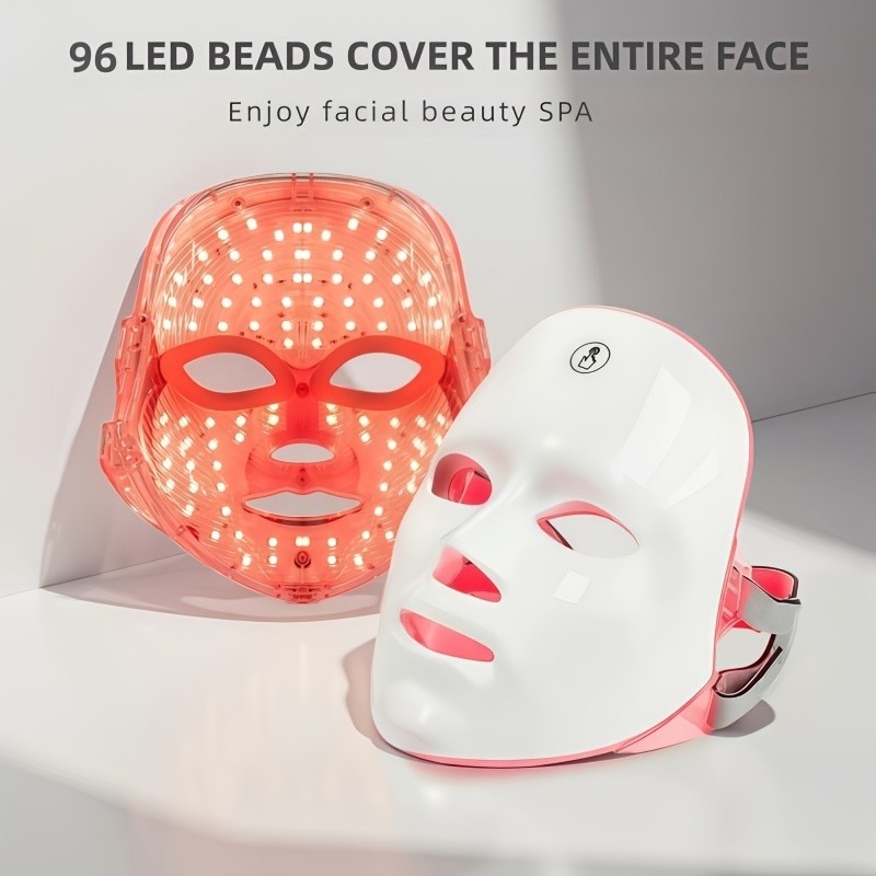 7 Color LED Facial Beauty Mask Light Therapy Face Skin Care USB Rechargeable