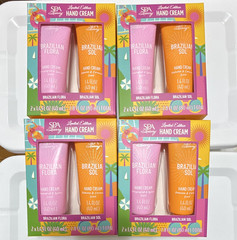 Spa Luxury Hand Cream Gift Set 4 Pack Brazilian Flora & Sol 8 Tubes New Sealed