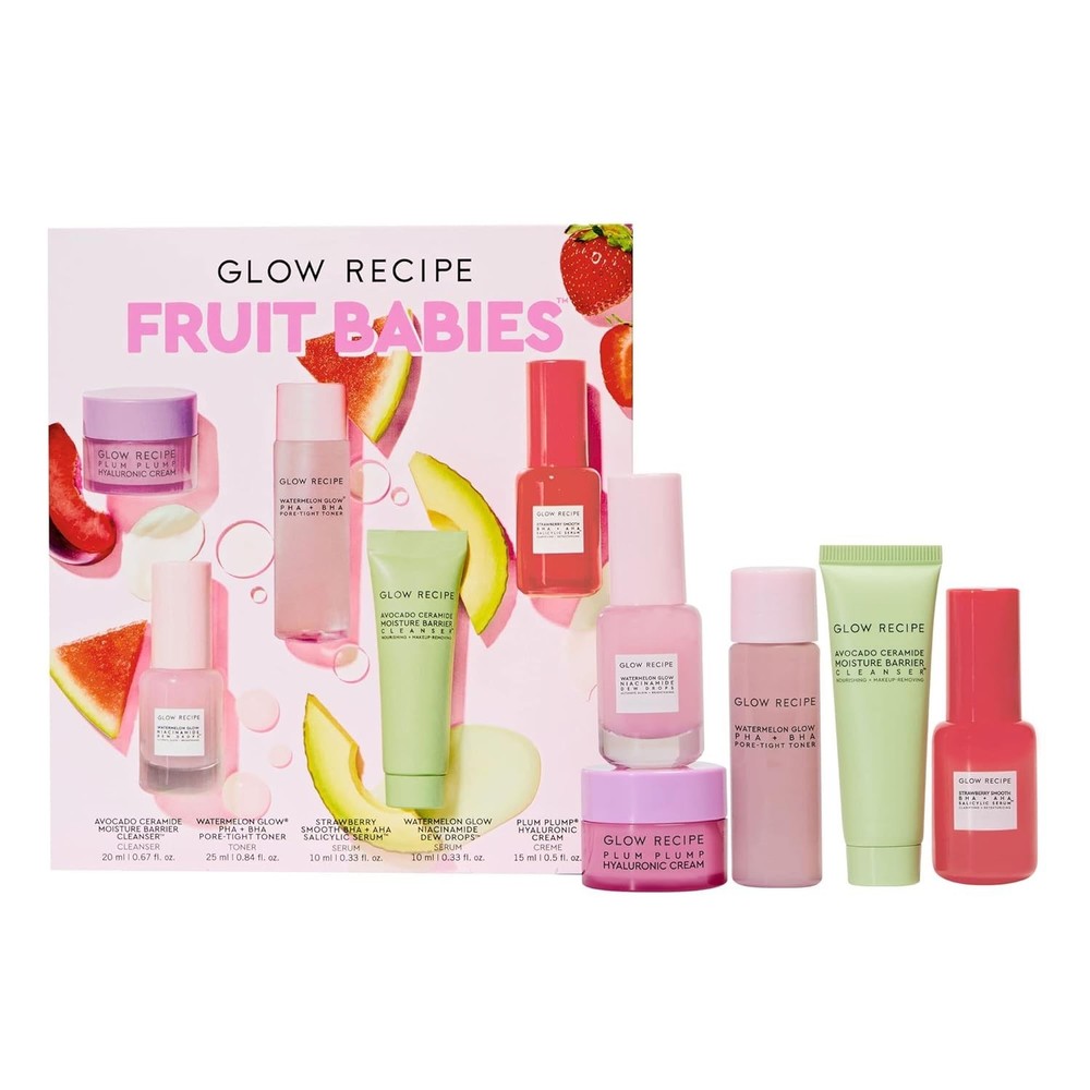 GLOW RECIPE Fruit Babies Bestsellers Kit-5 Mini Travel Size Beauty Essentials-