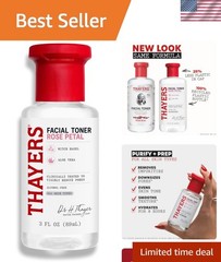 Alcohol-Free Rose Petal Witch Hazel Facial Toner for Glowing Skin, Soothing, …