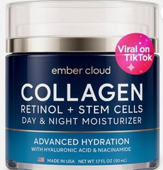 Collagen Face Cream with Stem Cells Retinol Hyalurnic Acid Niacinamide for All