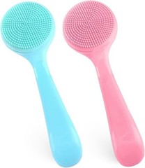Silicone 2P Facial Cleansing Brush Exfoliating Face Scrubber Blackhead Remover
