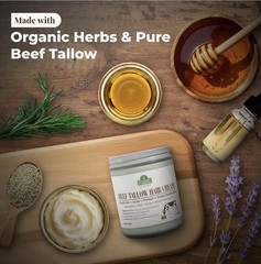 Spanish Garden Beef Tallow Hair Cream – Organic Moisturizing & Styling Balm 8oz