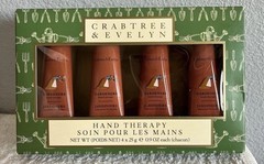 Crabtree & Evelyn Gardeners Hand Therapy Set of Four: 25g/0.9 oz Hand Cream-New