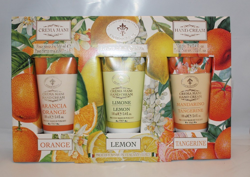 Fiorentino Orange, Lemon & Tangerine Hand Cream Gift Set – Made in Tuscany Italy