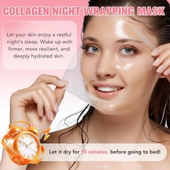 2 Pack Collagen Night 2.53 Fl Oz (Pack of 1), 2 Packs Wrapping Mask
