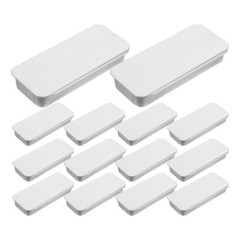 18 Pcs Metal Tin Boxes With Lid Rectangular Tinplate Cases For Small Gifts