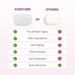 3 X Kozicare Kojic Acid & Glutathione Soap 75g | Tan Removal & Dark Spot Remover