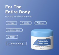 Seborrheic Dermatitis Face Cream for Sensitive Skin – Hydrates & Supports the…