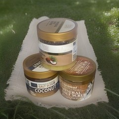 Lot of 3 Dead Sea Collection Coconut Salt Scrub with Natural Dead Sea Minerals