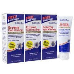 TriDerma Eczema Fast Healing Cream 4.2 oz w/ Free Bonus, Value Pak 3 each