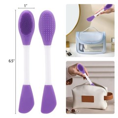 20 Pcs Silicone Face Mask Applicator, 2 in 1 Double-Sided 20Pcs, Pink, Purple
