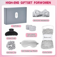 ATROCH Self Care Gift Set for Women with Spa 1 Count (Pack of 7), Grey