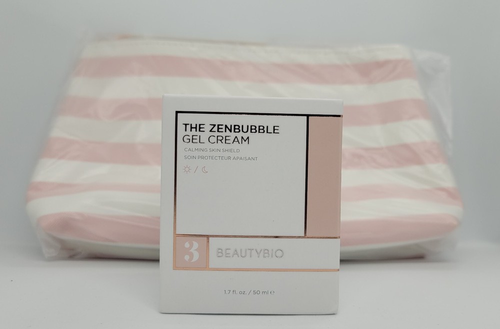 BeautyBio The ZenBubble Gel Cream 1.7 fl oz with Pink & White Bag New in Box