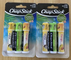 2 ChapStick Tropical Paradise Variety Pack Aloha Coconut/Key Lime/Mango Sunrise