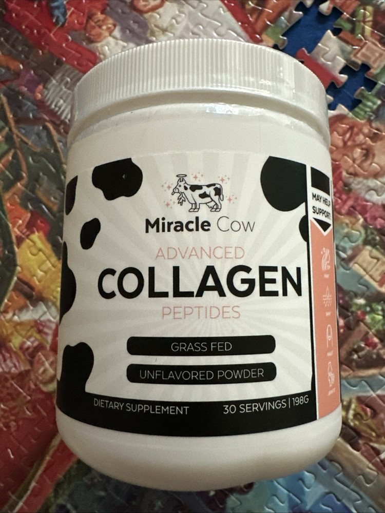 4 SEALED Miracle Cow Advanced Collagen Peptides Grass-Fed Unflavored Powder