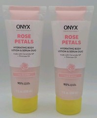 ONYX Professional Rose Petals Hydrating Body Lotion & Serum Duo 7oz ea (2 Tubes)