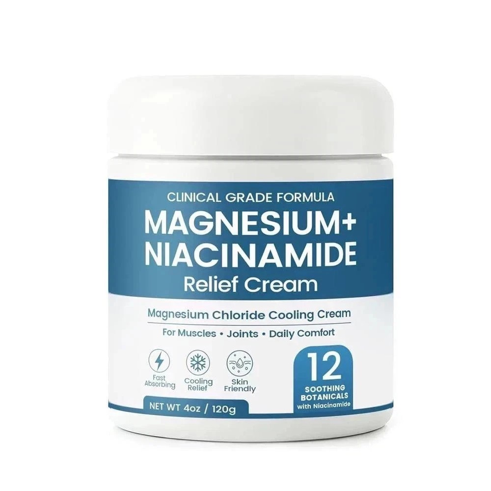 Magnesium Niacinamide Relief Cream – Topical Magnesium Chloride Cream forJoints