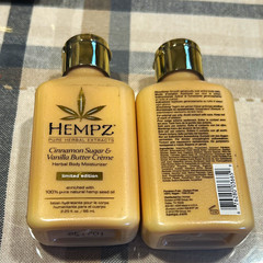 Hempz Cinnamon Vanilla Herbal Body Lotion Hydrating Full Body 2.25 fl oz 2-Pack