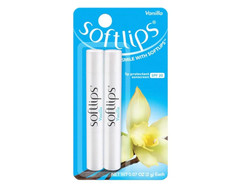 Softlips Lip Balm Protectant SPF 20, Vanilla (Pack of 12 Sticks)